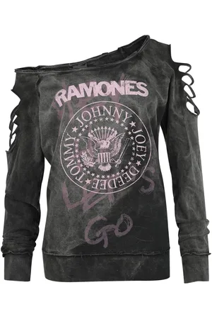 RAMONES Sudadera de - Pink Logo - S M - para Mujer