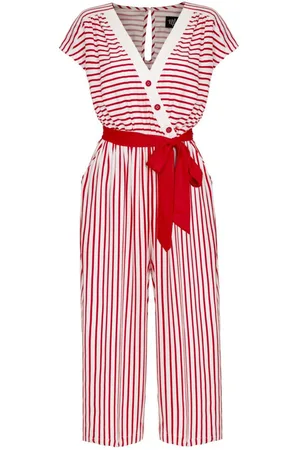 Hell Bunny Mono Rockabilly de - Ahoy Jumpsuit - XS M - para Mujer