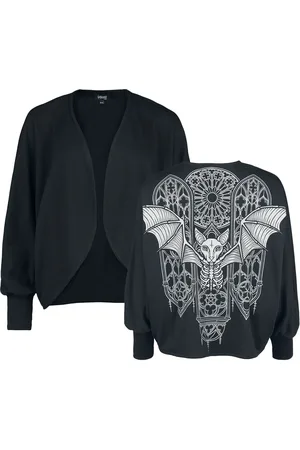 Gothicana Cárdigan Gótico de - Cardigan Batwing - XS-M L-2XL - para Mujer