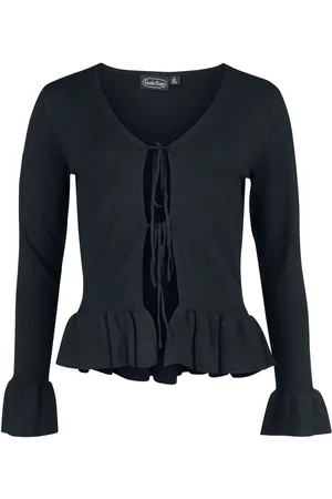 Voodoo Vixen Cárdigan de - Tie Front Ruffle Cardigan - XS L - para Mujer
