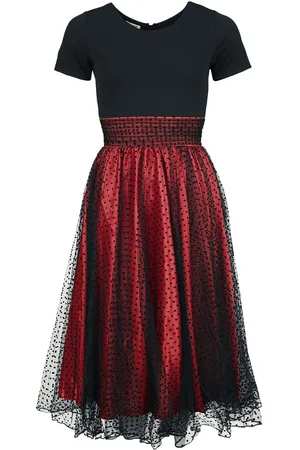 Belsira Vestidos de longitud media Rockabilly de - Retrokleid mit Punkten - S XL - para Mujer