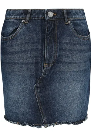 Urban classics Minifalda de - Ladies Heavy Mini Denim Skirt - 28 29 - para Mujer