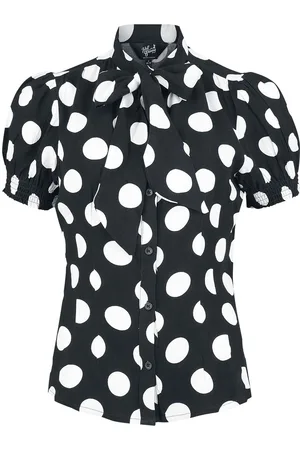 Hell Bunny Blusa Rockabilly de - Dolores Blouse - XS M - para Mujer