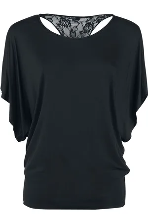 Gothicana Camiseta Gótico de - Lace Back Bat Wings - S 5XL - para Mujer