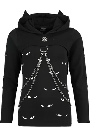 Gothicana Sudadera con capucha Gótico de - Gothicana X Emily the Strange 2-en-1 - S XL - para Mujer