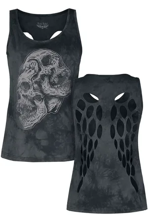 Rock Rebel Top de - Top con estampado delantero y cortes traseros - S XXL - para Mujer
