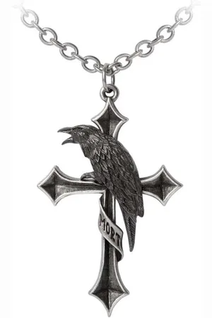Alchemy Collar Gótico de - Crux Corvis Pendant - para