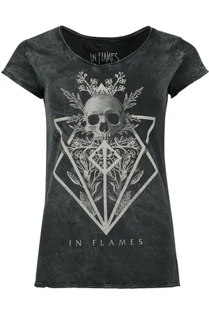 IN FLAMES Camiseta de - Skull - S XXL - para Mujer