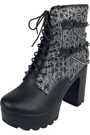 Gothicana Tacón alto Gótico de - Botas con cadenas y correas - EU37 EU41 - para Mujer