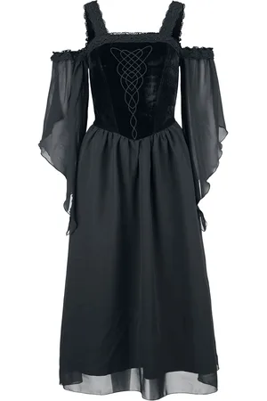 Gothicana Vestido largo Gótico de - Embroidery and Lace - S XL - para Mujer