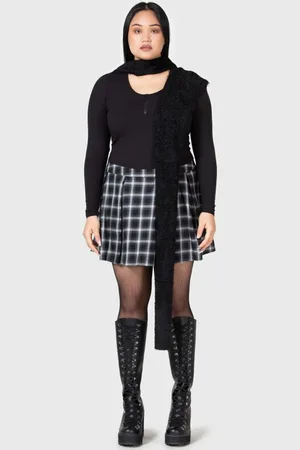 KIHILIST by KILLSTAR Camiseta Manga Larga Gótico de - Lune Sting Ribbed Top - S 4XL - para Mujer