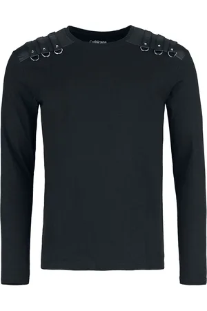 Gothicana Camiseta Manga Larga Gótico de - Camiseta manga larga con tirantes - XL XXL - para Hombre