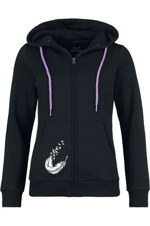 Full Volume Capucha con cremallera de - Back Wing Zipped Hoodie - S XL - para Mujer