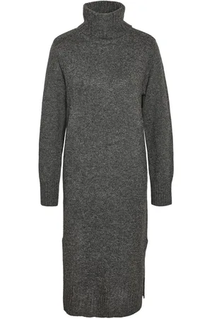 Noisy May Vestidos de longitud media de - NMViola L/S Rollneck Knitt Dress FWD NOOS - XS L - para Mujer