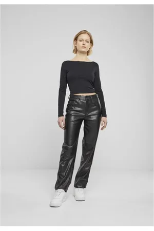 Urban classics Pantalones de tela de - Ladies Wide Leg Trousers - W27L32 W31L32 - para Mujer