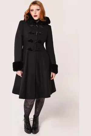 Hell Bunny Abrigos Gótico de - Batilda Coat - XS XL - para Mujer