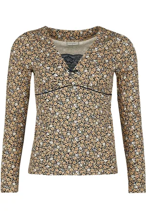 VIVE MARIA Camiseta Manga Larga Rockabilly de - Golden Flower Shirt - XS XXL - para Mujer