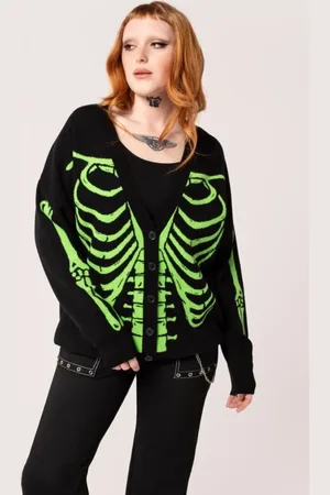 Hell Bunny Cárdigan Gótico de - Skeleton - XS 3XL - para Mujer