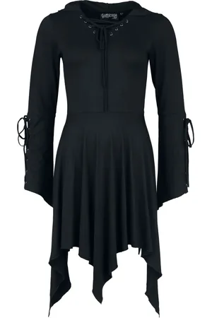 Gothicana Vestido Corto Gótico de - Vestido de encaje - S - para Mujer