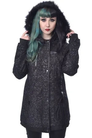 Poizen Industries Chaqueta entre-tiempo Gótico de - Leo Heart Jacket - S XL - para Mujer