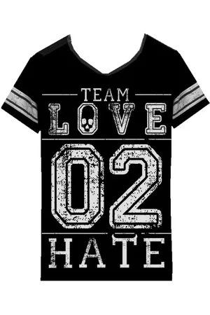 Heartless Camiseta Gótico de - Team Love To Hate Varsity - S XL - para Mujer
