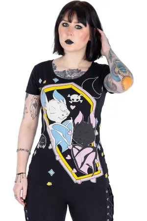 Cupcake Cult Camiseta Gótico de - Sleepy Bats - S XXL - para Mujer