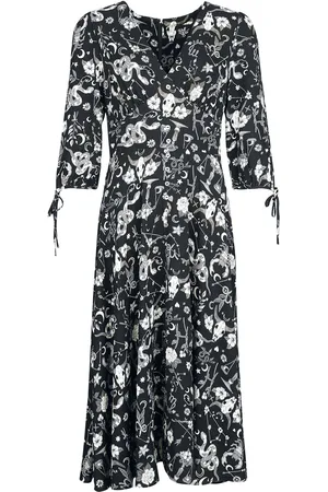 Hell Bunny Vestido largo Gótico de - Star Sign Maxi Dress - XS L - para Mujer