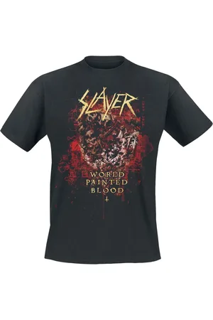 Slayer Camiseta de - World Painted Blood Skulls 2024 - S XXL - para Hombre