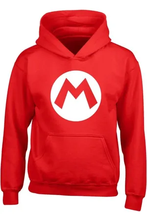 Super Mario Suéter con Capucha gaming de - Mario Badge - 116 152 - para niñas & niños