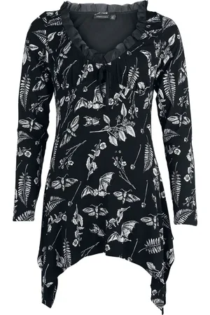 Jawbreaker Camiseta Manga Larga Gótico de - Herbat Bat Blouse - XS XL - para Mujer