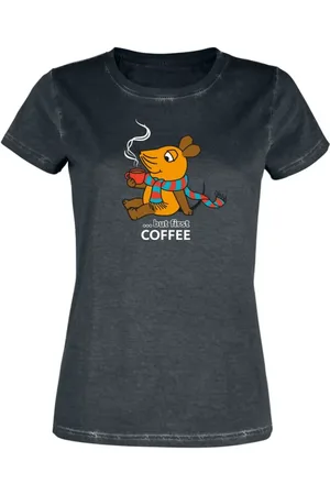 Die Sendung mit der Maus Camiseta de - Die Maus - ... But First Coffee - S 5XL - para Mujer