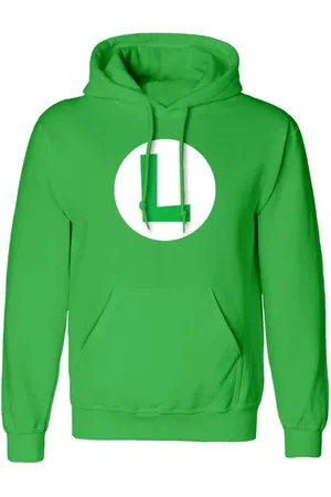 Super Mario Sudadera con capucha gaming de - Luigi Badge - S XXL - para Hombre