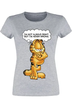Garfield Camiseta de - I´m Not Always Right, But I´m Never Wrong - L XXL - para Mujer