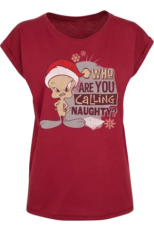 LOONEY TUNES Camiseta de - Who Are You Calling Naughty? - M - para Mujer