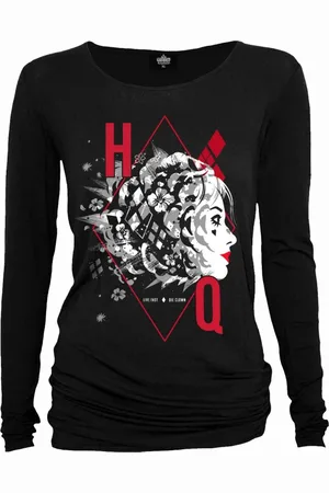 Batman Camiseta Manga Larga de - Harley Quinn - S XL - para Mujer