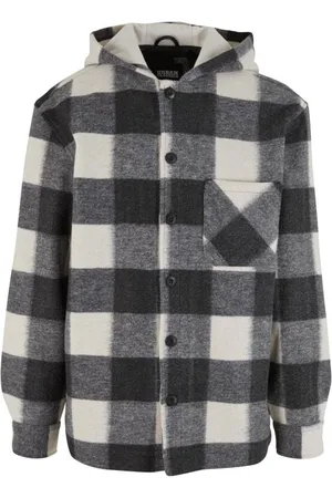 Urban classics Chaqueta entre-tiempo de - Big Check Jacket With Hood - M - para Hombre