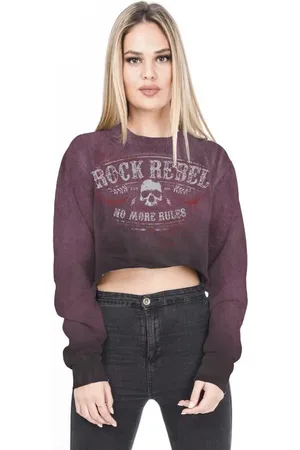 Rock Rebel Camiseta Manga Larga de - S XXL - para Mujer