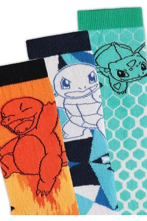 Pokemon Calcetines gaming de - Charmander Bulbasaur Squirtle Elements - EU 39-42 - para