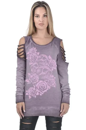 Rock Rebel Camiseta Manga Larga de - S XL - para Mujer