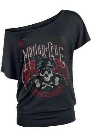 Motley Crue Camiseta de - Biker Skull - M XL - para Mujer