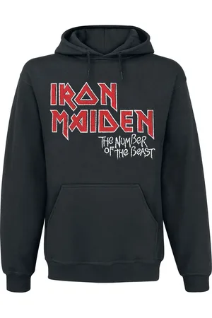 Iron Maiden Sudadera con capucha de - Vintage Logo Faded Edge Album - S M - para Hombre