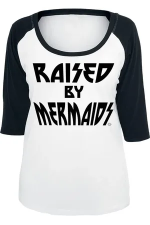 Goodie Two Sleeves Camiseta Manga Larga Fun de - Raised by mermaids - S XXL - para Mujer
