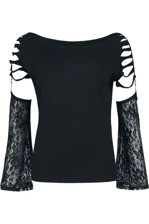 Gothicana Camiseta Manga Larga Gótico de - Days Without - S XXL - para Mujer