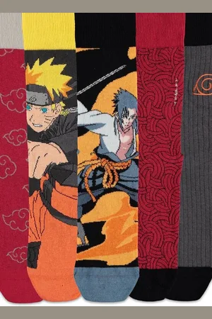 Naruto Calcetines Anime de - Shippuden - 5er Pack - EU 35-38 EU 43-46 - para