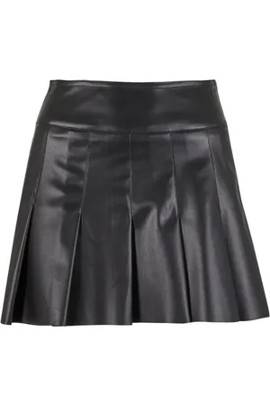 Urban classics Minifalda de - Falda mujer plisada de piel sintética - S XL - para Mujer