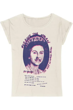 Sex Pistols Camiseta de - God Save The Queen Lyrics - S XXL - para Mujer