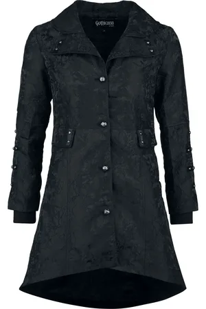 Gothicana Abrigos Gótico de - Abrigo con detalle trasero de corsé - S XXL - para Mujer