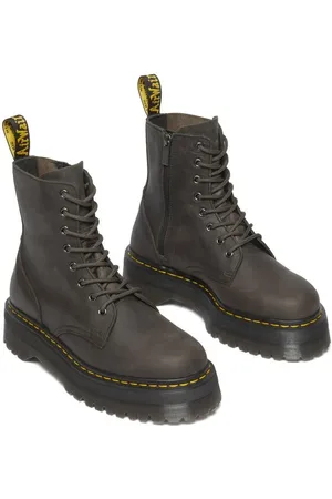 Dr. Martens Botas de - Jadon Charcoal Grey Burnished Waxy Pull Up Wp - EU37 EU41 - para Mujer