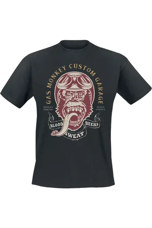 Gas Monkey Garage Camiseta Rockabilly de - Vintage Monkey - S 3XL - para Hombre