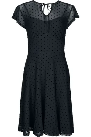 Voodoo Vixen Vestidos de longitud media Rockabilly de - Vestido de lunares con vuelo - XS L - para Mujer
